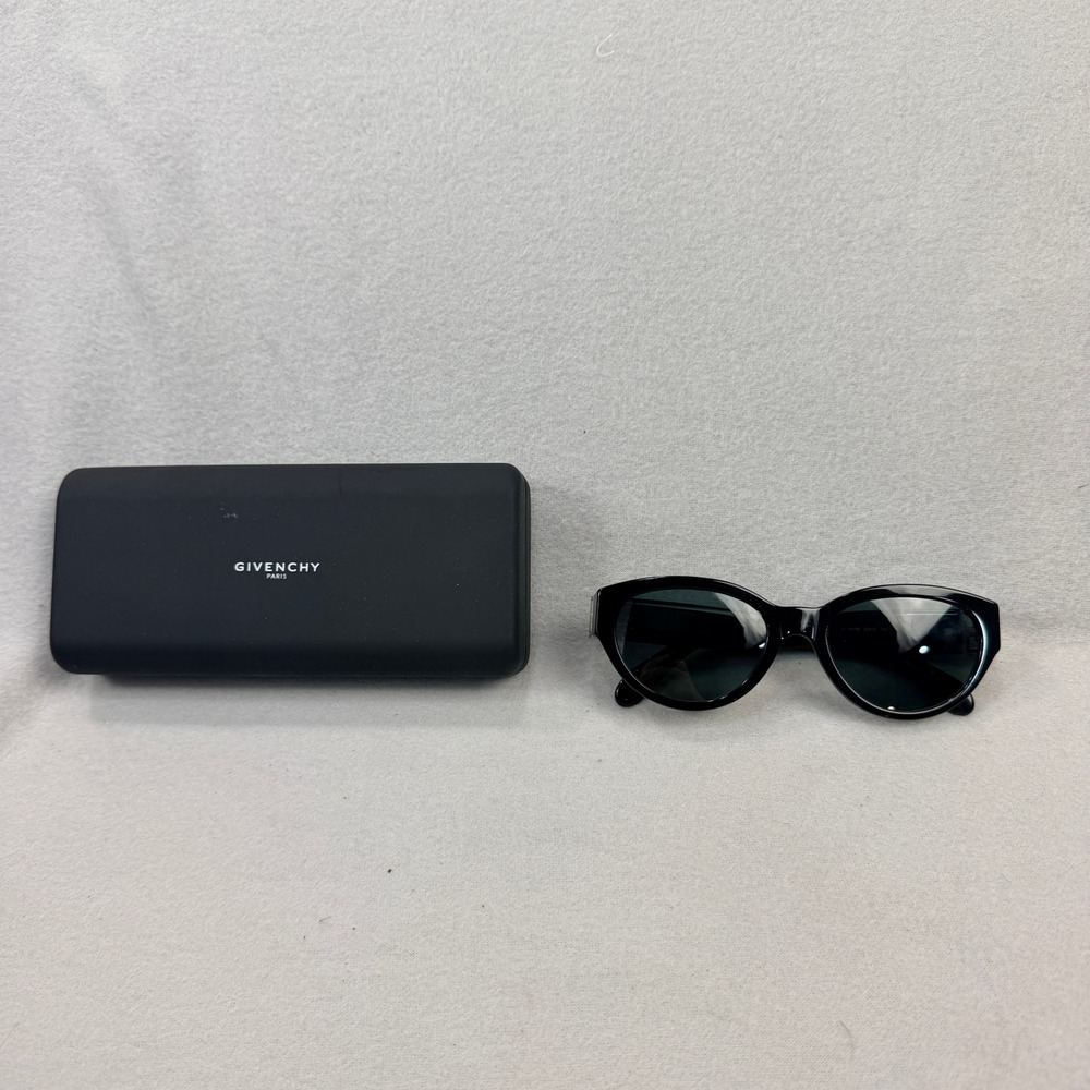 Givenchy GV 7143/S glasses FrameOnly BlackGold 4G Logo Oval Cat Eye Italy w/case